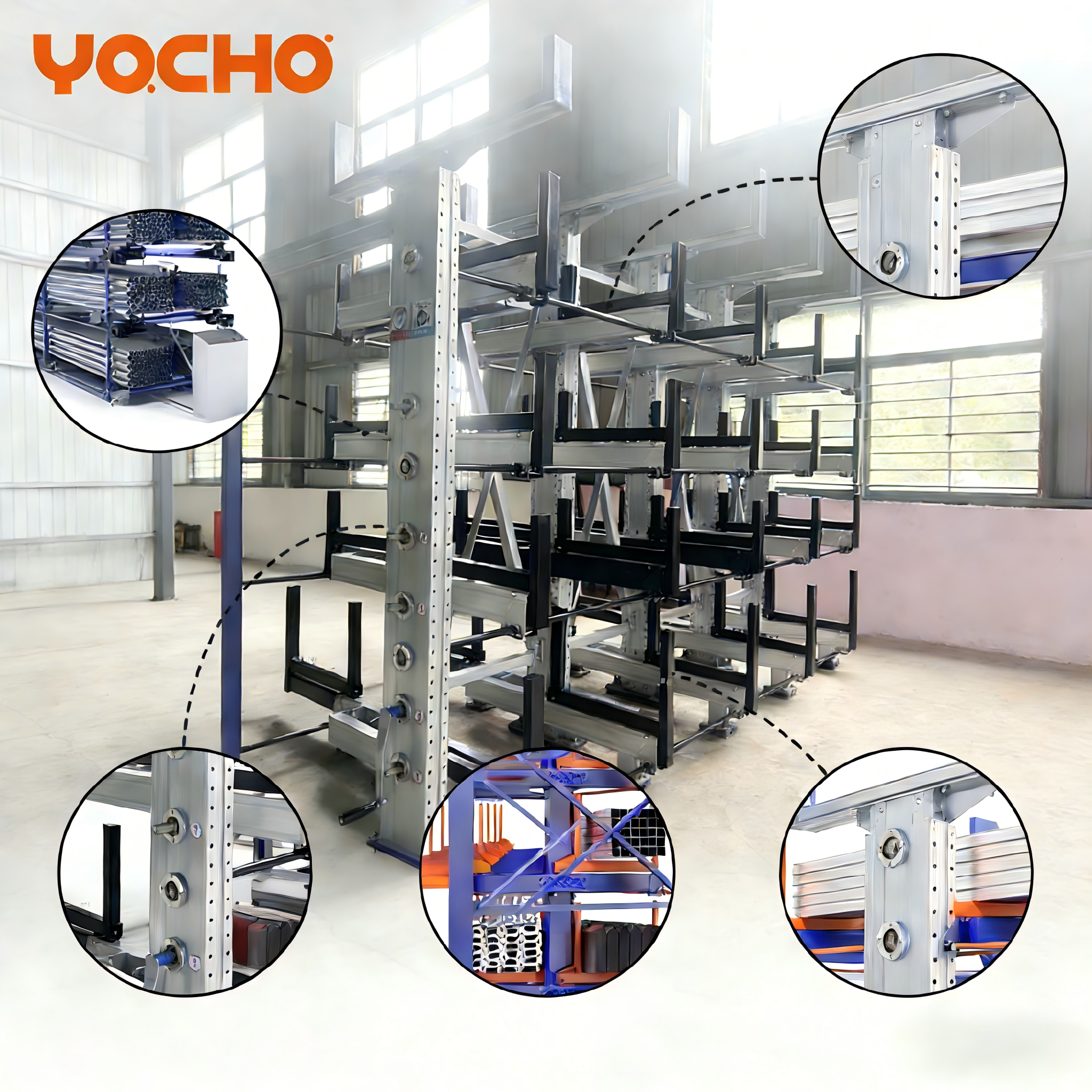 Roll Out Telescopic Cantilever Shelves