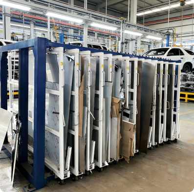 YOCHO's E-Series Vertical Roll Out Sheet Racks: Optimize Sheet Metal Leftover Storage